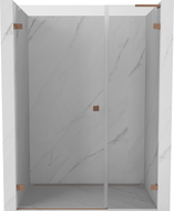 Mexen Lunar-B L Duschdrehtür links 150 cm, transparent, gebürstetes Kupfer - 832SL-150-050-65-00-L