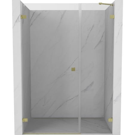 Mexen Lunar-B Duschdrehtür links 135 cm, transparent, gold gebürstet - 832S-135-050-55-00-L