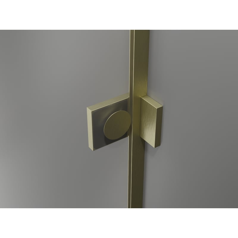 Mexen Lunar-B Dusch-Schwenktür links 140 cm, transparent, gebürstetes Gold - 832S-140-050-55-00-L
