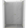 Mexen Lunar-B Duschpendeltür links 145 cm, transparent, gold gebürstet - 832S-145-050-55-00-L