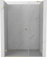 Mexen Lunar-B Duschpendeltür links 145 cm, transparent, gold gebürstet - 832S-145-050-55-00-L