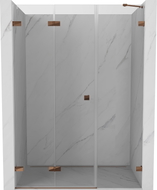 Mexen Lunar-F klappbare Duschabtrennung links 110 cm, transparent, Roségold - 836S-110-050-60-00-L