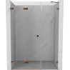 Mexen Lunar-F Duschfalttür links 130 cm, transparent, Roségold - 836S-130-050-60-00-L