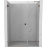 Mexen Lunar-B Duschdrehür links 150 cm, transparent, Roségold - 832S-150-050-60-00-L