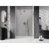 Mexen Lunar-F Falttür Dusche links 130 cm, transparent, gebürstetes Kupfer - 836S-130-050-65-00-L