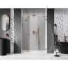 Mexen Lunar-F Falttüren Dusche links 145 cm, transparent, gebürstetes Kupfer - 836S-145-050-65-00-L