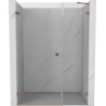 Mexen Lunar-B Duschdrehtür links 115 cm, transparent, gebürstetes Kupfer - 832S-115-050-65-00-L