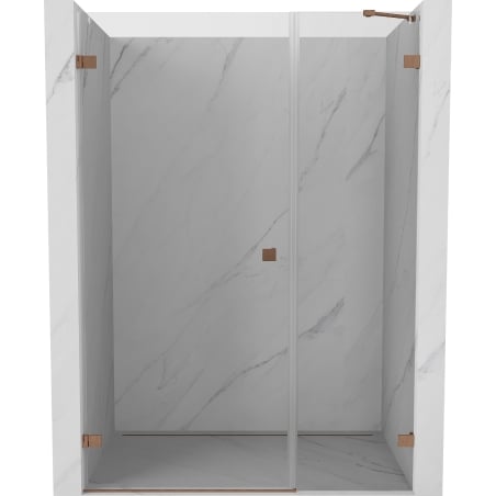 Mexen Lunar-B Duschpendeltüren links 130 cm, transparent, gebürstetes Kupfer - 832S-130-050-65-00-L