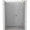 Mexen Lunar-B Dusch-Tür wendend links 135 cm, transparent, gebürstetes Kupfer - 832S-135-050-65-00-L
