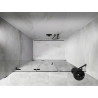 Mexen Lunar-F Falttür Dusche links 130 cm, transparent, gebürstetes Gun Gray - 836S-130-050-66-00-L