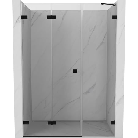 Mexen Lunar-F Falttür Dusche links 140 cm, transparent, schwarz - 836S-140-050-70-00-L