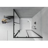 Mexen Rio quadratische Duschkabine 90 x 90 cm, matt, schwarz + Duschwanne Rio, weiß - 860-090-090-70-30-4510