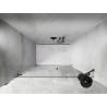 Mexen Lunar-B Duschfaltwand links, 130 cm, transparent, gebürstet in Gun Gray - 832S-130-050-66-00-L