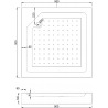 Mexen Rio quadratische Duschkabine 90 x 90 cm, matt, schwarz + Duschwanne Rio, weiß - 860-090-090-70-30-4510