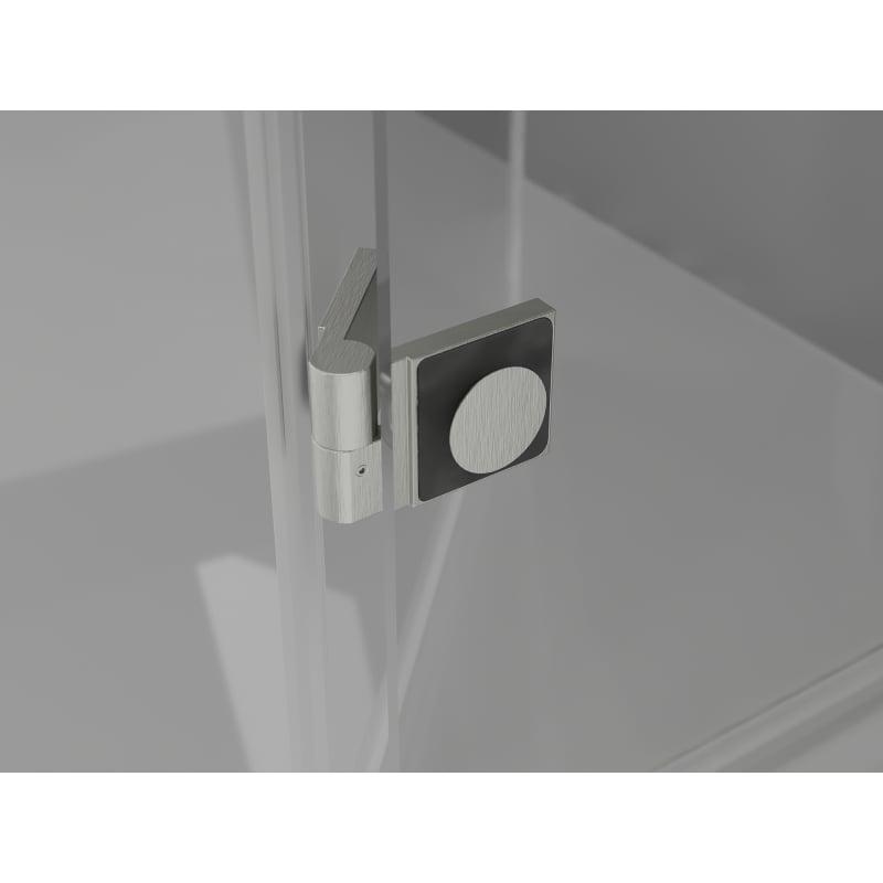 Mexen Lunar-F Falttür Dusche links 115 cm, transparent, gebürsteter Nickel - 836S-115-050-97-00-L