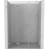 Mexen Lunar-F Falttür Dusche links 115 cm, transparent, gebürsteter Nickel - 836S-115-050-97-00-L
