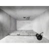 Mexen Lunar-F Falttür Dusche links 115 cm, transparent, gebürsteter Nickel - 836S-115-050-97-00-L