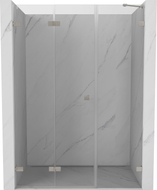 Mexen Lunar-F faltbare Duschabtrennung links 135 cm, transparent, gebürsteter Nickel - 836S-135-050-97-00-L