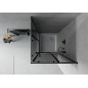 Mexen Rio quadratische Duschkabine 80 x 80 cm, Grafit, schwarz + Duschwanne, weiß - 860-080-080-70-40-4510