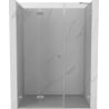 Mexen Lunar-F faltbare Duschtür links 140 cm, transparent, gebürsteter Nickel - 836S-140-050-97-00-L
