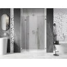 Mexen Lunar-F Falttür Dusche links 145 cm, transparent, gebürsteter Nickel - 836S-145-050-97-00-L