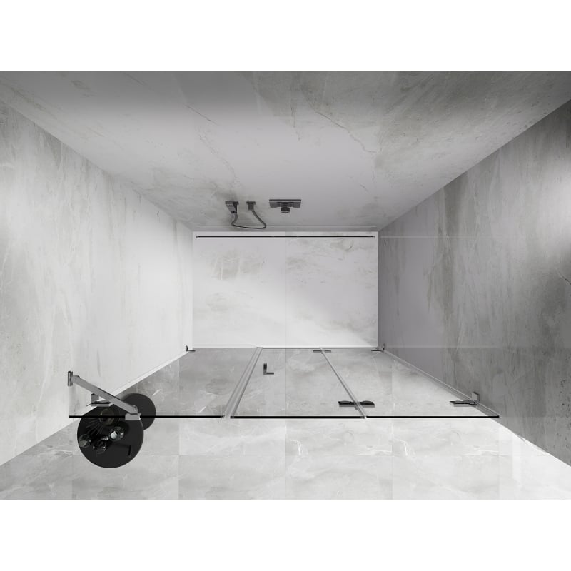 Mexen Lunar-F Falttür für die Dusche rechts 120 cm, transparent, Chrom - 836S-120-050-01-00-P