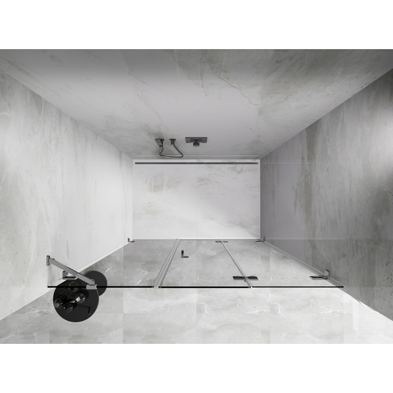 Mexen Lunar-F Duschfaltwand rechts 130 cm, transparent, Chrom - 836S-130-050-01-00-P