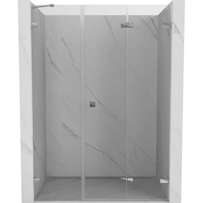Mexen Lunar-F faltbare Duschkabinentür rechts 140 cm, transparent, Chrom - 836S-140-050-01-00-P