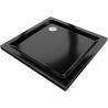 Mexen Flat quadratische Duschtasse Slim 70 x 70 cm, schwarz, Siphon Chrom - 40707070