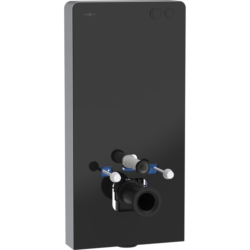 Mexen Tex Air G Pneumatischer Vorwandrahmen für WC, schwarzes Glas - 61150A-70