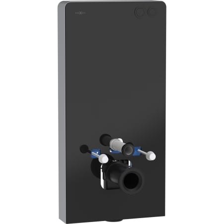 Mexen Tex Air G Pneumatischer Vorwandrahmen für WC, schwarzes Glas - 61150A-70