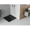 Mexen Flat quadratische Duschwanne Slim 70 x 70 cm, schwarz, Abfluss Chrom - 40707070
