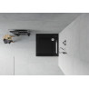 Mexen Flat quadratische Duschwanne Slim 70 x 70 cm, schwarz, Abfluss Chrom - 40707070