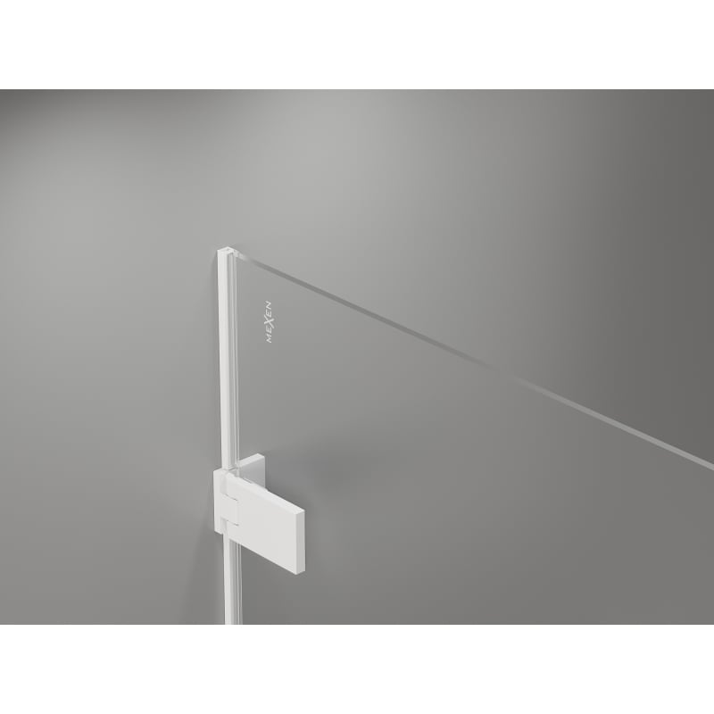 Mexen Lunar-F faltbare Duschkabinentür rechts 130 cm, transparent, weiß - 836S-130-050-20-00-P