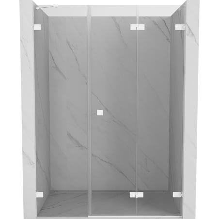 Mexen Lunar-F Falttür Duschabtrennung rechts 145 cm, transparent, weiß - 836S-145-050-20-00-P