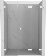 Mexen Lunar-F Falttür Duschabtrennung rechts 145 cm, transparent, weiß - 836S-145-050-20-00-P