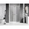 Mexen Lunar-F Falttür für Duschkabine rechts 150 cm, transparent, weiß - 836S-150-050-20-00-P