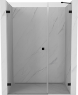 Mexen Lunar-B Duschabtrennung Tür links 115 cm, transparent, schwarz - 832S-115-050-70-00-L