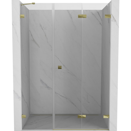 Mexen Lunar-F Falttür Dusche rechts 115 cm, transparent, gold - 836S-115-050-50-00-P
