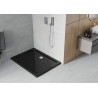 Mexen Flat rechteckige, flache Duschwanne 110 x 70 cm, schwarz, chrom Siphon - 40707011