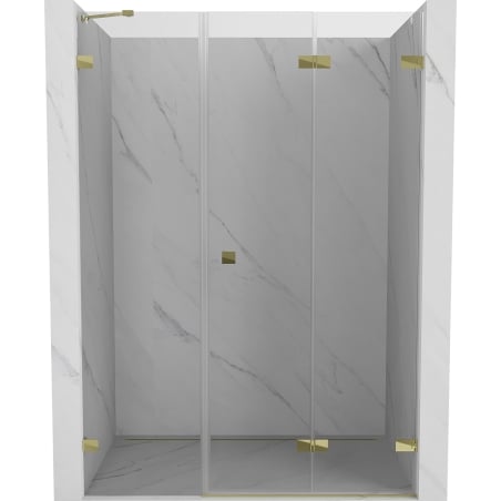 Mexen Lunar-F Falttür Duschabtrennung Rechts 120 cm, transparent, gold - 836S-120-050-50-00-P