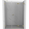 Mexen Lunar-F Falttür Duschabtrennung Rechts 120 cm, transparent, gold - 836S-120-050-50-00-P