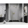 Mexen Lunar-F Duschfaltwand rechts 145 cm, transparent, gold - 836S-145-050-50-00-P