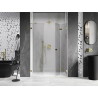 Mexen Lunar-F Duschfaltwand rechts 145 cm, transparent, gold - 836S-145-050-50-00-P