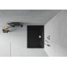 Mexen Flat rechteckige Slim-Duschwanne 90 x 80 cm, schwarz, Chrom-Siphon - 40708090