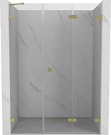 Mexen Lunar-F Falttür Duschwand rechts 120 cm, transparent, gold gebürstet - 836S-120-050-55-00-P