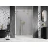 Mexen Lunar-F Duschklapptür rechts 125 cm, transparent, gebürstetes Gold - 836S-125-050-55-00-P