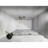 Mexen Lunar-F Falttür Dusche recht 140 cm, transparent, gebürstetes Gold - 836S-140-050-55-00-P