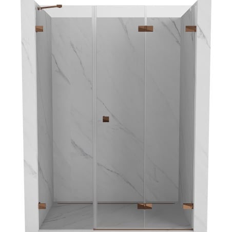 Mexen Lunar-F Klappduschtür rechts 150 cm, transparent, Roségold - 836S-150-050-60-00-P