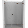 Mexen Lunar-F Klappduschtür rechts 150 cm, transparent, Roségold - 836S-150-050-60-00-P